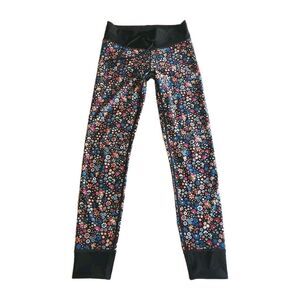 JoyLab Performance Jogger Leggings Women's XS 7/8 Mid-Rise Floral Print